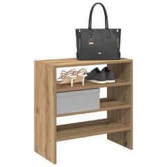 vidaXL Ράφια παπουτσιών 2 τμχ στοιβαζόμενα Artisan Oak 60x30x30,5 cm