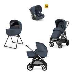 Inglesina Σύστημα Μεταφοράς Aptica Quattro Resort Blue Με Σκελετό Litio Black & Παιδικό Κάθισμα Αυτοκινήτου Darwin Infant