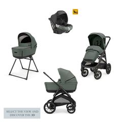 Inglesina Σύστημα Μεταφοράς Aptica XT Quattro Taiga Green Με Σκελετό Nero Και Παιδικό Κάθισμα Αυτοκινήτου Darwin Infant