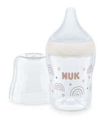Nuk Perfect Match Μπιμπερό Γυάλινο Temperature Control 120ml Με Θηλή Σιλικόνης 0+m Rainbow