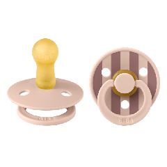 BIBS Studio Collection Σετ Πιπίλες 2τμχ Block Blush Mix Στρόγγυλη No2