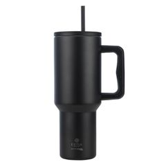 Estia Θερμό Straw Tumbler XL 1200ml Save the Aegean Midnight Black
