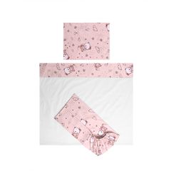 Σετ Σεντόνια 3τμχ Για Κούνια 70/140cm Tiny Dream Trio Pink Ballerina Bear