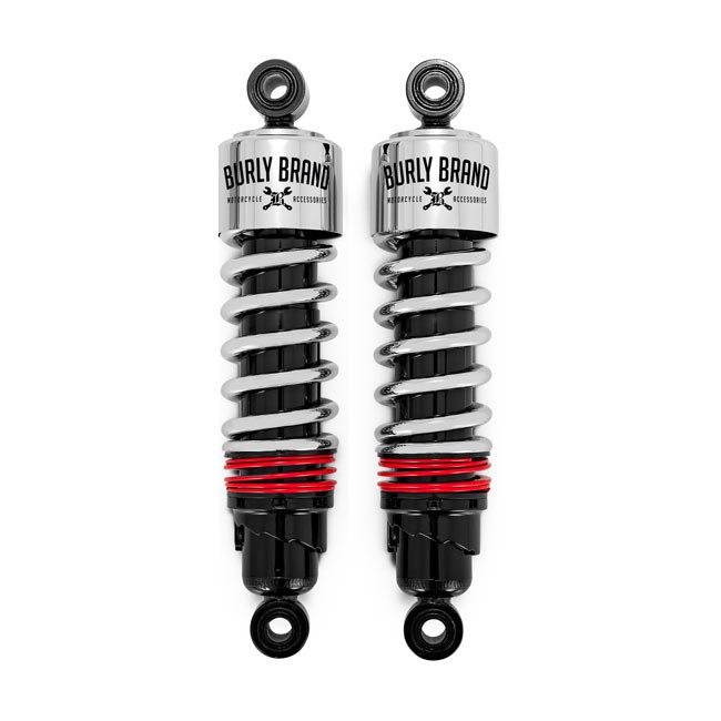 Burly, Slammer Plus shock set 11.5" chrome
