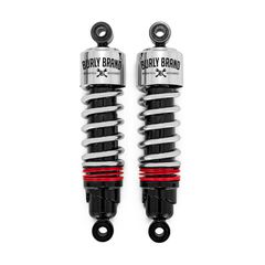 Burly, Slammer Plus shock set 11.5" chrome