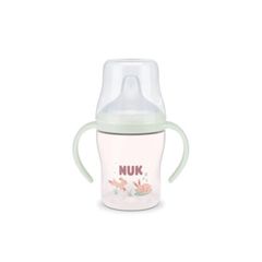Nuk Perfect Match Night Εκπαιδευτικό Μπιμπερό Με Στόμιο Σιλικόνης & 2 Λαβές 6+m Bunny 150ml