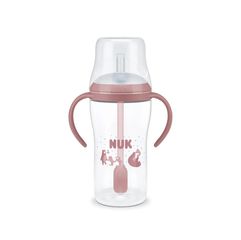 Nuk Perfect Match Εκπαιδευτικό Μπιμπερό Με Καλαμάκι Σιλικόνης & 2 Λαβές 8+m Bear 260ml