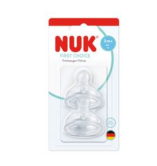 Nuk First Choice Θηλή Σιλικόνης 3m+ Medium 2τμχ