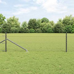 vidaXL Εξαγωνική Φράχτη με Στύλο 10 x 0,4 m PVC-Επικαλυμμένο Ατσάλι
