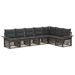 Σετ Καναπέ Κήπου 7 pcs Γκρι συνθετικό ρατάν 3434840