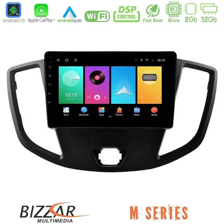 Bizzar M Series 8Core Android16 2+32GB Ford Transit 2014- Navigation Multimedia Tablet 9"