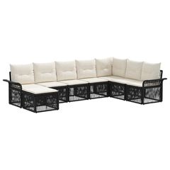 Σετ Καναπέ Κήπου 8 τμχ. Μαύρο συνθετικό ρατάν 3434920