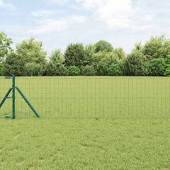 vidaXL Ευρωπαϊκή Στήριξη Φράχτη 10 x 0,8 μ PVC-Επικαλυμμένο Ατσάλι