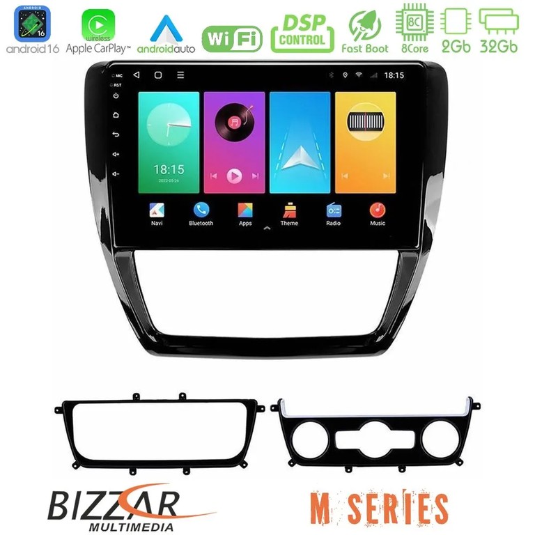 Bizzar M Series 8Core Android16 2+32GB VW Jetta Navigation Multimedia Tablet 10"