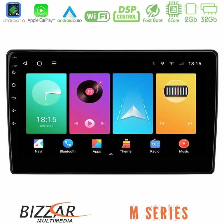 Bizzar M Series 8Core Android16 2+32GB VW Group Navigation Multimedia Tablet 10"