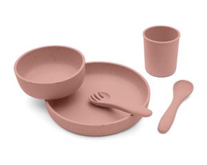Σετ φαγητού 5 τεμ. από πλατινένια σιλικόνη Blush - Kikka Boo