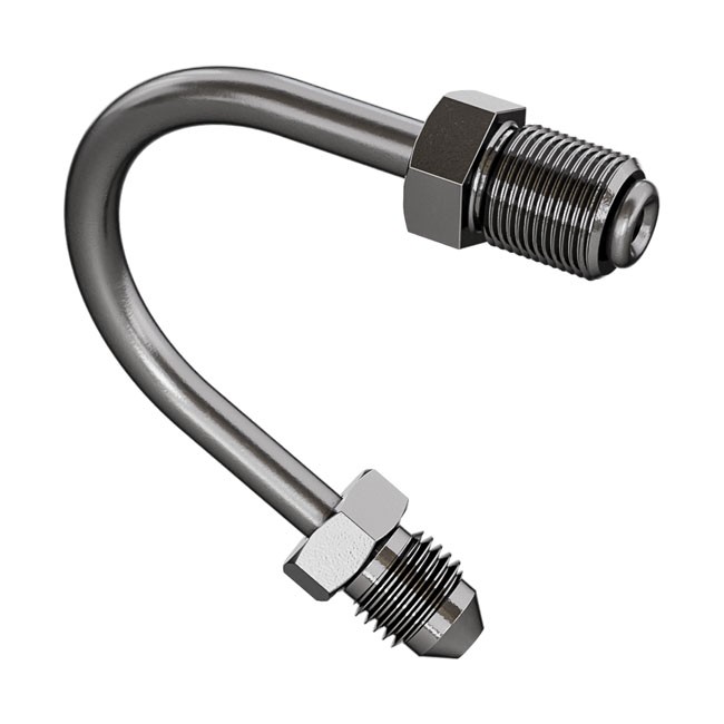 Goodridge 3/8" male inverted flare, 150 degree ''U'' bend. SS