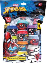 AS Πλαστελίνη Marvel Spiderman Σακουλάκι Με 10 Βαζάκια Και Καπάκια Καλουπάκια 280gr Για 3+ Χρονών