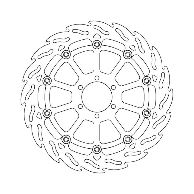Moto-Master Flame series floating brake rotor