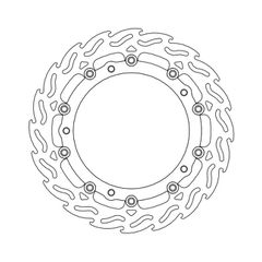 Moto-Master Flame series floating brake rotor