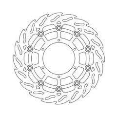 Moto-Master Flame series floating brake rotor