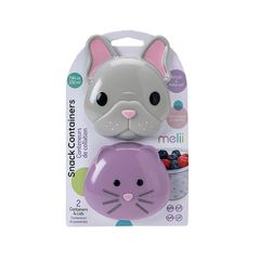 Melii Σετ 2 Δοχείων Για Σνακ Bulldog & Cat