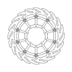 Moto-Master Flame series floating brake rotor