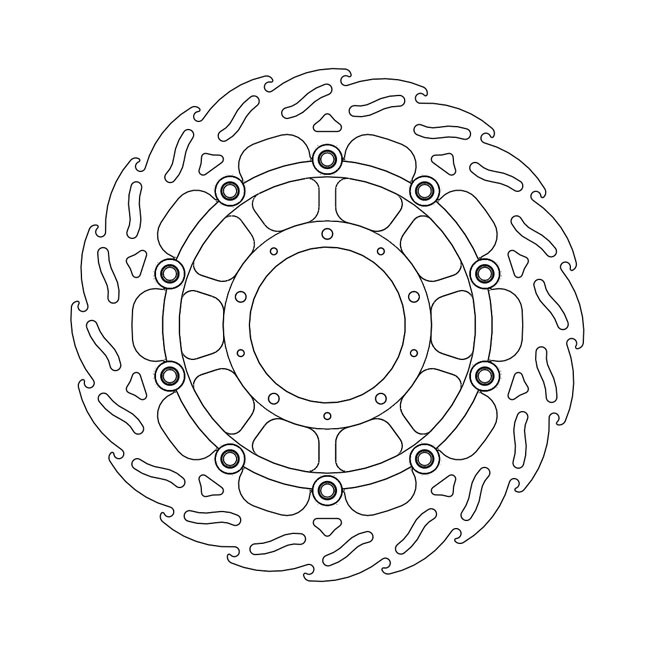 Moto-Master Flame series floating brake rotor