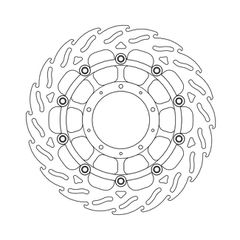 Moto-Master Flame series floating brake rotor