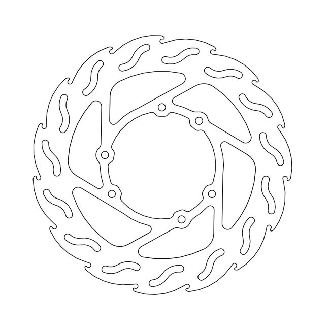 Moto-Master Flame series fixed brake rotor