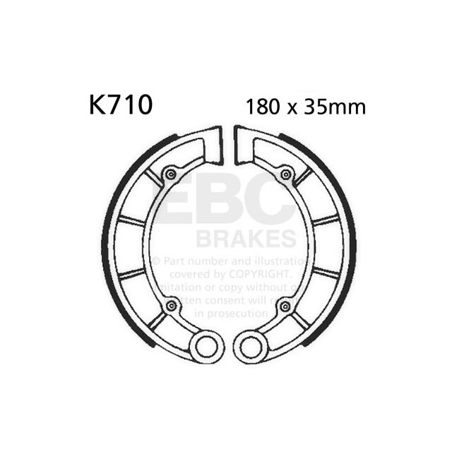EBC plain brake shoes