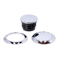 Pop-up gas cap, left & right set. Chrome-thumb-1