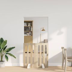 vidaXL Αναδιπλούμενη περίφραξη κατοικίδιων 2 pcs Δρύς Sonoma