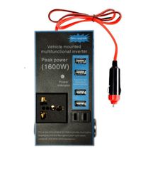 Inverter Αυτοκινήτου 1600W Καθαρού Ημιτόνου για Μετατροπή 12V DC σε 230V AC με 4 x USB FZIN0195