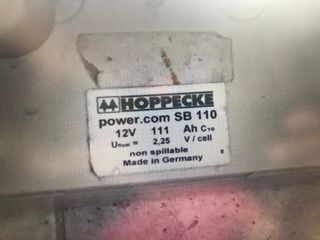 ΜΠΑΤΑΡΙΑ ΦΩΤΟΒΟΛΤΑΙΚΩΝ Hoppecke power.com SB 12V 110