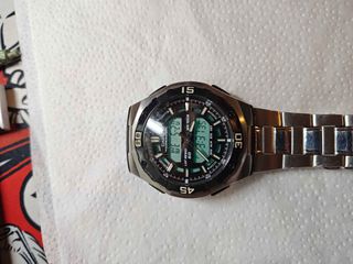 Casio Ανδρικό ρολόι Illuminator 4396 Aq-164w Analog Digital