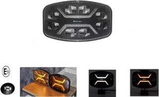 Προβολέας LED 25cm (10’’) 48W – DRL + Φλας – demmon 12/24V-thumb-2