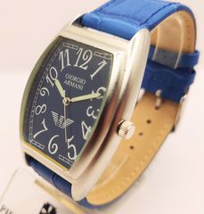 REPLICA τύπου GIORGIO ARMANI Quartz Unisex ρολόι με μπλε λουράκι A9076 TIMH