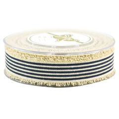 Κορδέλα 9μ. LONETA FRAYING STRIPES 40χιλ. - Μπλε