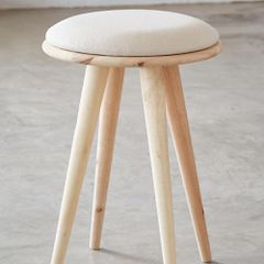 Σκαμπό Nextdeco Natural μασίφ ξύλο Υ51,5xØ34,5εκ.