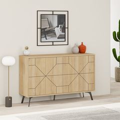 Μπουφές Dune χρώμα sapphire oak 123x35x77,4εκ.