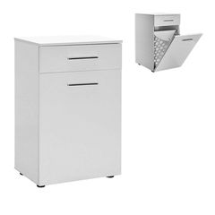 Ντουλάπι - Καλάθι απλύτων Diamond χρώμα λευκό gloss 52x38x83εκ.