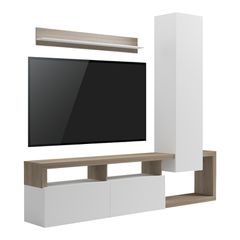 Σύνθετο σαλονιού Leganto σε sonoma με λευκή απόχρωση 220.5x35x197.5εκ