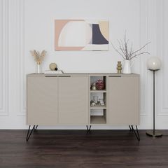 Μπουφές Clara χρώμα sandstone 142x35,6x83εκ.