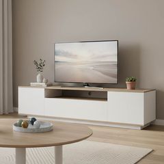 Έπιπλο τηλεόρασης Winey σε sonoma-λευκή απόχρωση 180x44.5x44.5εκ