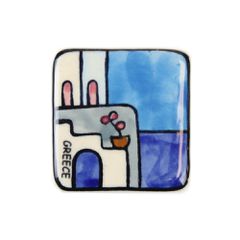 Μαγνητάκι Greece 5x5εκ.- Γλάστρα