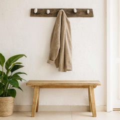Κρεμάστρα τοίχου Nextdeco πέτρα - ξύλο Υ8×50×4εκ.