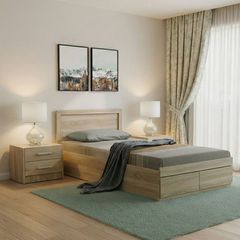Σετ Κρεβατοκάμαρας Olympus Sonoma με Κρεβάτι 100x200εκ Σετ 3τεμ