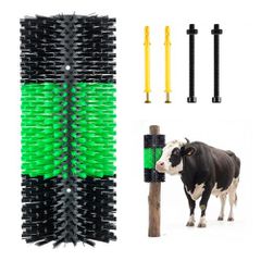 VEVOR Livestock Scratching Brush, 1PC Goat Scratcher Brush Post με 4 βίδες, 430 x 190 mm Ξυστό αγελάδας για ανακούφιση από τον κνησμό στην πλάτη, Εργαλείο γρατσουνιάς μασάζ περιποίησης για πρόβατα χοι