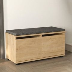 Παπουτσοθήκη Twain 8 ζευγών χρώμα sapphire oak 80x35x42εκ.